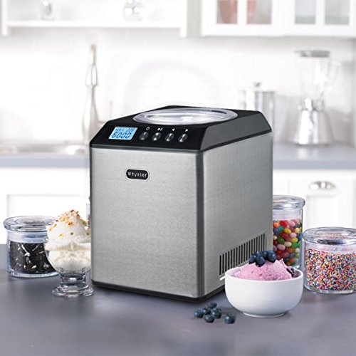 Whynter ICM-201SB 2.1 Quart Capacity Upright Automatic Compressor Ice Cream Maker with Stainless Steel Bowl in Black