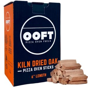 ooft 6 inch mini pizza oven wood – 100% kiln dried oak – perfect for ooni karu, solo stove mesa & pi and other mini pizza ovens – 8-10lb box – hardwood pizza oven kindling logs – high heat & slow burn