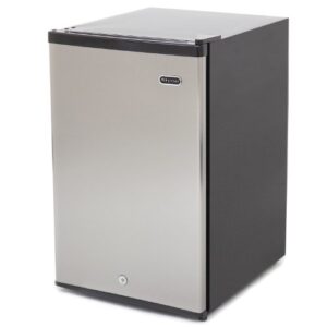 Whynter CUF-210SS Mini, 2.1 Cubic Foot Energy Star Rated Small Upright Freezer with Lock, Stainless Steel, Black