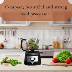 Moss & Stone 3 Cup Mini Food Processor, Strong Vegetable Chopper for Dicing, Chopping, Mincing, & Puree 350 Watts Mini Chopper With 2 Speeds, Perfect Baby Food Processor (Black)