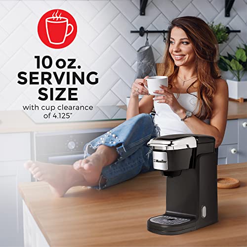 Mueller Ultimate Single Serve Coffee Maker, Personal Coffee Brewer Machine for Single Cup Pods, 10oz Water Tank, Quick Brewing, One Touch Operation, Compact Size,for Home,Office, RV