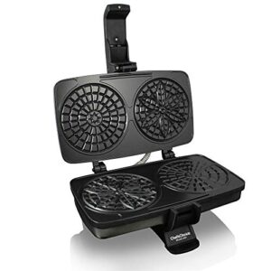 chef’s choice pizzelle maker toscano pizzellepro features nonstick surface and even heating for two baked treats in seconds, 2-slice, silver