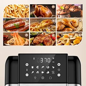 Innsky 10.6 Quart Air Fryer Oven with Rotisserie & Dehydrator, 【Patent & Safety Certs】10-in-1 Air Fryers Toaster Oven Combo, Airfryer Countertop Oven, 6 Accessories, 32+ Recipes, ETL Certified, 1500W