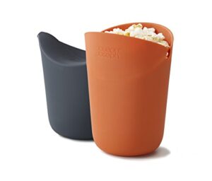 joseph joseph m-cuisine microwave popcorn popper maker single serve portion silicone food safe, 2-piece, multicolored
