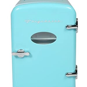 Frigidaire EFMIS175-BLUE Portable Mini Fridge-Retro Extra Large 9-Can Travel Compact Refrigerator, Blue, 6 Liters