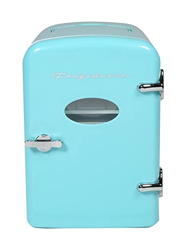 Frigidaire EFMIS175-BLUE Portable Mini Fridge-Retro Extra Large 9-Can Travel Compact Refrigerator, Blue, 6 Liters