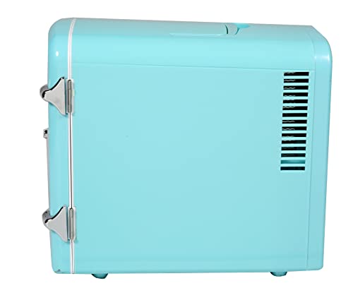 Frigidaire EFMIS175-BLUE Portable Mini Fridge-Retro Extra Large 9-Can Travel Compact Refrigerator, Blue, 6 Liters