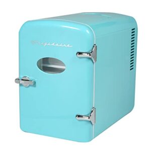 Frigidaire EFMIS175-BLUE Portable Mini Fridge-Retro Extra Large 9-Can Travel Compact Refrigerator, Blue, 6 Liters