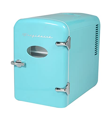 Frigidaire EFMIS175-BLUE Portable Mini Fridge-Retro Extra Large 9-Can Travel Compact Refrigerator, Blue, 6 Liters