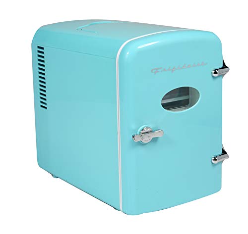 Frigidaire EFMIS175-BLUE Portable Mini Fridge-Retro Extra Large 9-Can Travel Compact Refrigerator, Blue, 6 Liters