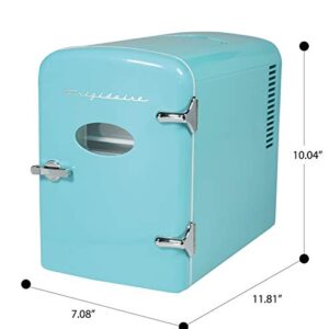 Frigidaire EFMIS175-BLUE Portable Mini Fridge-Retro Extra Large 9-Can Travel Compact Refrigerator, Blue, 6 Liters