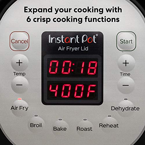 Instant Pot Air Fryer Lid 6 in 1, No Pressure Cooking Functionality, 6 Qt, 1500 W,Black