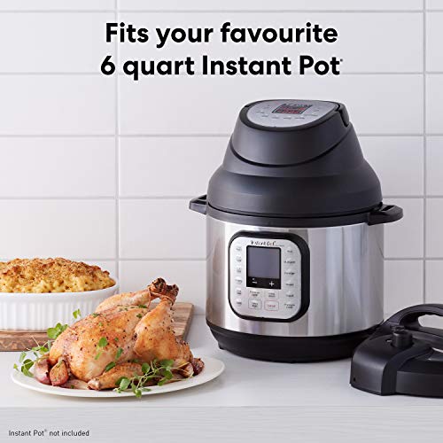 Instant Pot Air Fryer Lid 6 in 1, No Pressure Cooking Functionality, 6 Qt, 1500 W,Black