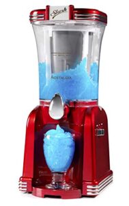 nostalgia classic frozen drink maker 32-ounce slushie machine for home, retro red