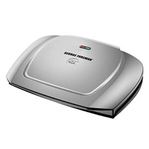 george foreman 9-serving basic plate electric grill and panini press, 144-square-inch, platinum, gr2144p