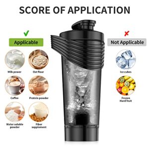 Electric Protein Shaker Bottle USB C Rechargeable Electric Blender Bottles for Protein Mixes with BPA Free, Vortex Portable Mixer Cup Made with Tritan 28 OZ 6500rpm Powerful Black