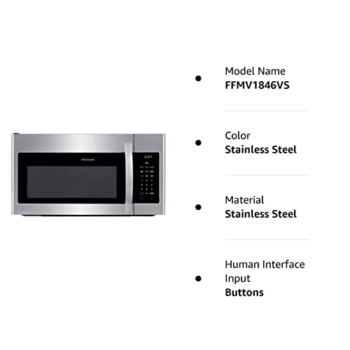 FRIGIDAIRE FFMV1846VS 30" Stainless Steel Over The Range Microwave with 1.8 cu. ft. Capacity, 1000 Cooking Watts, Child Lock and 300 CFM