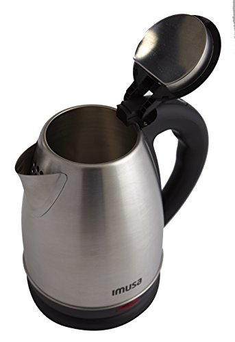 IMUSA USA GAU-18220 1.8 Liter Cordless Stainless Steel Electric Tea Kettle with Easy To Serve Pouring Spout