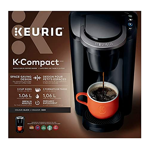 Keurig MAIN-85544 Compact Single-Serve K-Cup Pod Coffee Maker, Black, 2.3