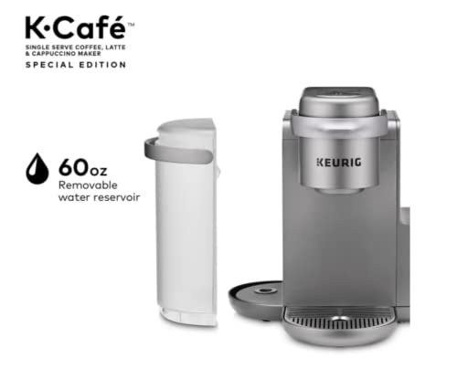 Keurig K-Cafe C Single Serve K-Cup Pod C Latte and Cappuccino Maker, 12, Nickel