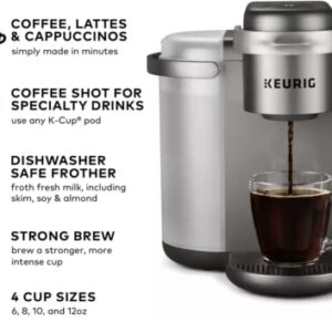 Keurig K-Cafe C Single Serve K-Cup Pod C Latte and Cappuccino Maker, 12, Nickel