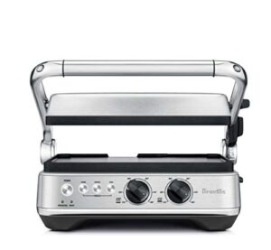breville bgr700bss the sear and press countertop electric grill, medium, brushed stainless steel