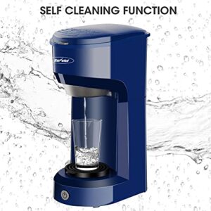 Sunvivi Coffee Maker, Single Serve Brewer for Single Cup, One Cup Coffee Maker With Permanent Filter, 6oz to 14oz Mug, One-touch Control Button with Illumination, Blue (ETL Certified)