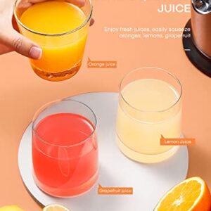 FOHERE Orange Juice Squeezer Electric Citrus Juicer with Two Interchangeable Cones Suitable for orange, lemon and Grapefruit, Brushed Stainless Steel