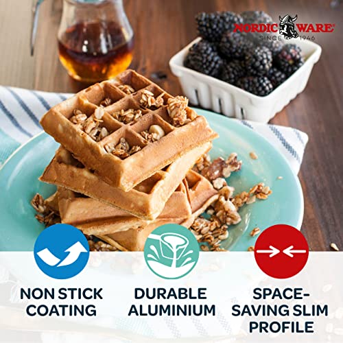 NordicWare 15040 Cast Aluminum Stovetop Belgium Waffle Iron