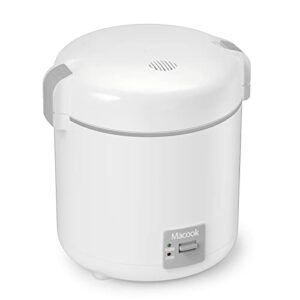 rice cooker small 1-1.5 cups uncooked(3 cups cooked), mini rice cooker with removable nonstick pot, one touch&keep warm function, travel rice cooker for soup grain oatmeal veggie, white