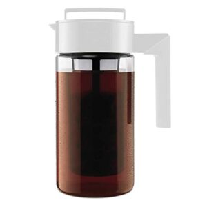 takeya patented deluxe cold brew coffee maker, 1 qt, white