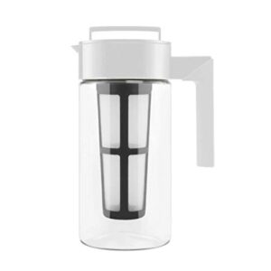 Takeya Patented Deluxe Cold Brew Coffee Maker, 1 qt, White