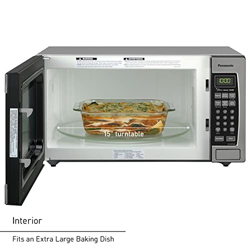 Panasonic Microwave Oven NN-SN766S Stainless Steel Countertop/Built-In with Inverter Technology and Genius Sensor, 1.6 Cubic Foot, 1250W