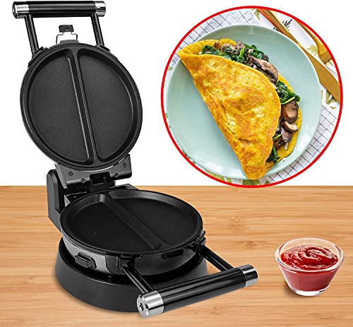 Health and Home 3-in-1 Waffle Maker, Omelet Maker, Egg Waffle Maker, 3 Removable Nonstick Baking Plates, Upgraded 360 Rotating Belgian Waffle Maker