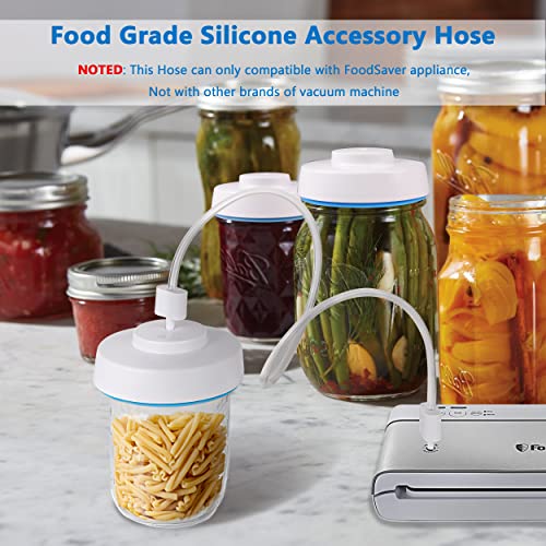 Mason Jar Vacuum Sealer: Auhavor Electric Jar Sealer for Foodsaver Vacuum Sealer, Vacuum Sealing Kit for Wide-Mouth & Regular-Mouth Mason Jars, Canning Sealer with Jar Attachment 2 Hose, Electric Vacuum Pump and Lid Opener