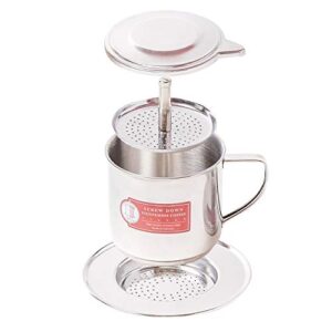 Thang Long Vietnamese Coffee Filter Maker Press. Screw Down Phin Made in Vietnam. Authentic (1, Medium (8 oz))