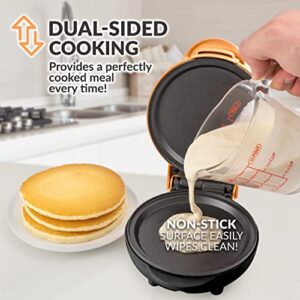 Nostalgia MyMini Personal Electric Griddle, Nonstick Griddle Perfect for Keto & Low-Carb Diets, Eggs, Omelets, Pancakes, Breakfast Sandwiches, Orange