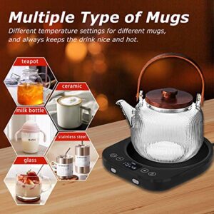 PUSEE Candle Mug Warmer Electric,Auto On/Off Gravity-Induction Coffee Mug Warmer with 9 Temp Settings,1-9 Timer Candle Melter Warmer Beverage Coffee Warmer Practical Portable Warmer for Home & Office