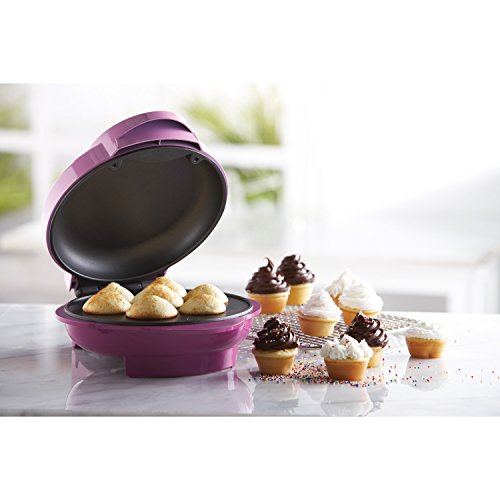 Brentwood Mini Cupcake Maker Machine Non-Stick, 7, Pink