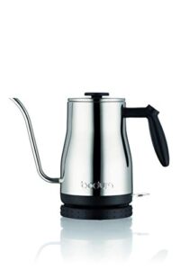 bodum bistro gooseneck electric water kettle, 34 ounce, chrome, stainless steel
