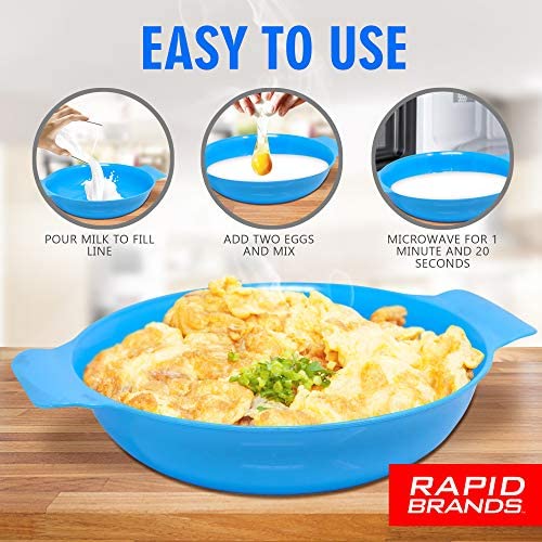 Rapid Egg Cooker | Microwave Scrambled Eggs & Omelettes in 2 Minutes | Perfect for Dorm, Small Kitchen, or Office | Dishwasher-Safe, Microwaveable, & BPA-Free