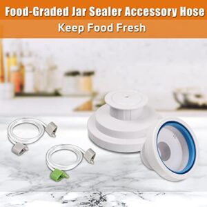 Jar Sealer Kits for FoodSaver Vacuum Sealer Food Storage with Two Accessory Hoses for Mason Jars with Regular and Wide Mouth, Additional Accessory Hose Compatible with More FoodSaver Sealers