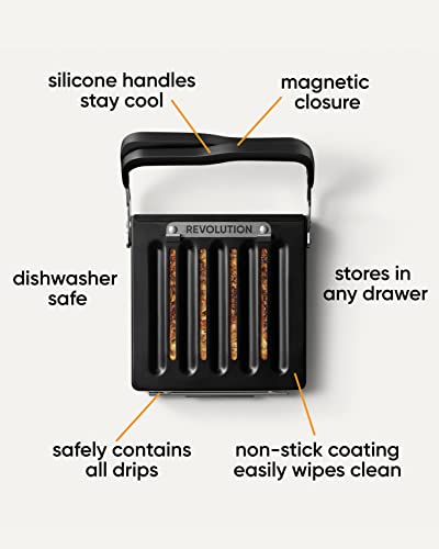 Revolution Panini Press accessory for toasters. Make grilled cheese, paninis, quesadillas and more in your toaster. Perfectly melts and crisps. Safe and easy to clean.