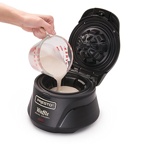 Presto 03500 Belgian Waffle Bowl Maker,Black, 9.3 x 8.25 x 5.25 inches