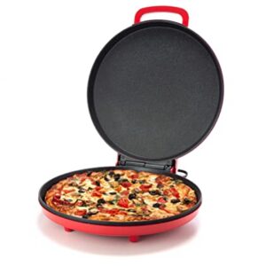 Zenith Versa Grill Non-Stick Pizza Maker Machine For Home, Calzone Maker, Pizza Oven Converts to Electric indoor Grill, Red