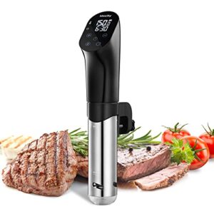 mecity sous vide precision cooker machine 1100w water bath cooking steak vegetable meat fish 0.5 degrees accuracy immersion circulator with recipes
