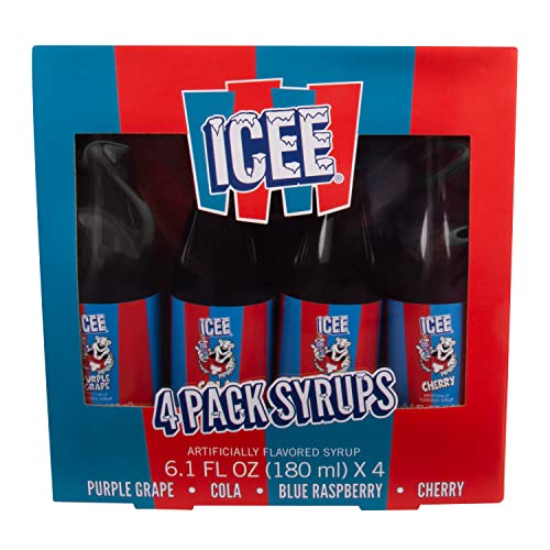 ICEE Slushie Machine. Genuine ICEE Home Countertop Slushie Maker & ICEE Syrup 4-Pack Bundle. Officially Licensed ICEE Merchandise.