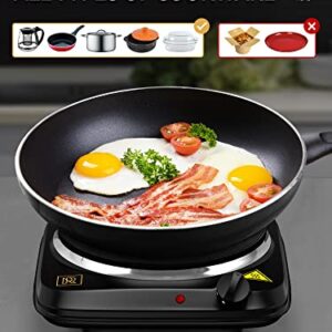 Hot Plate for Candle Making - Electric Hot Plate for Melting Wax - Electric Stove Burners - 1000W Hot Plates For Cooking, Portable Stove Top - Cofee Maker to brew coffee in the Moka Pot