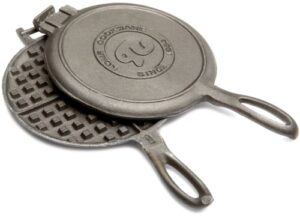 rome industries old fashioned waffle cast iron, black