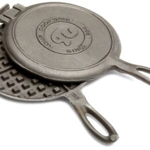 Rome Industries Old Fashioned Waffle Cast Iron, Black